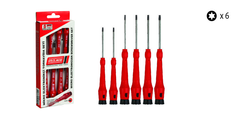 ElektronIkCI tornavIda takımı 6 Pcs  ( TORX )